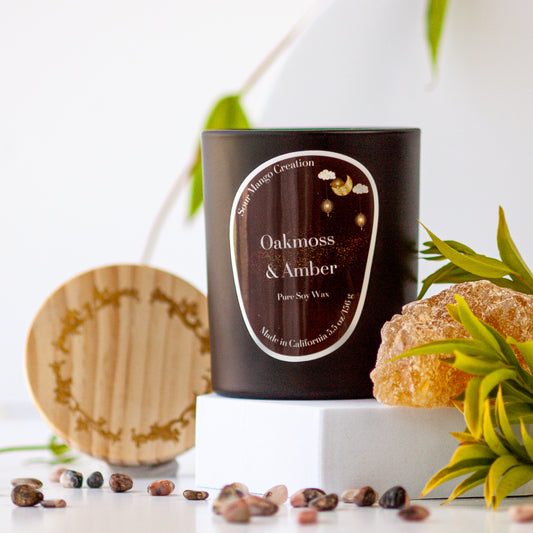 Soy Wax Candle_Oakmoss and Amber